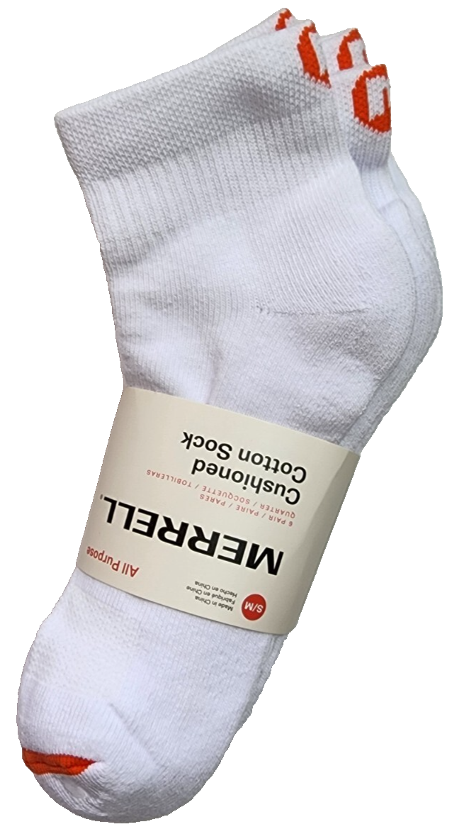 Merrell Calze Imbottite Quarto Cotone Bianco 6 Paia Taglia S M Donna 5 9 5