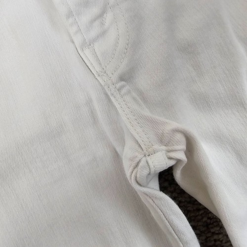Mother Jeans Womens 24 White Hustler Ankle Fray Stretch Denim USA 21x25 - Picture 6 of 17