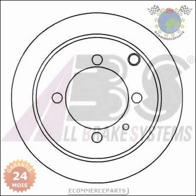 Xgqwabs Jeu 2 Disques Frein Arrière Pour Mitsubishi Space Runner Essence 1991>19 - Photo 2/4