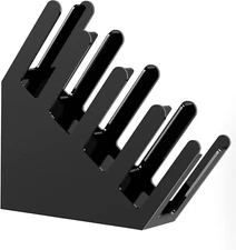 Acrylic Cup and Lid Holder, 4 Compartment, Slanted Hot or Cold Disposable Coffee