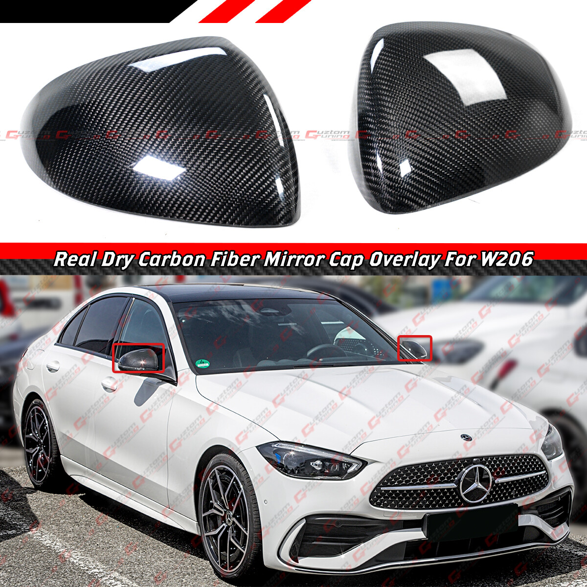 For 2022-25 Mercedes Benz W206 C300 C43 C63 Full Carbon Fiber