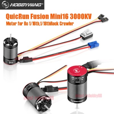 HobbyWing QuicRun Fusion MINI16 30A ESC 3000KV Motor for 1/16 1/18 Rock Crawler