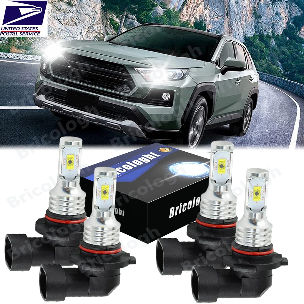 Front LED Headlights Hi Lo Lights Bulbs for Toyota RAV4 06 15