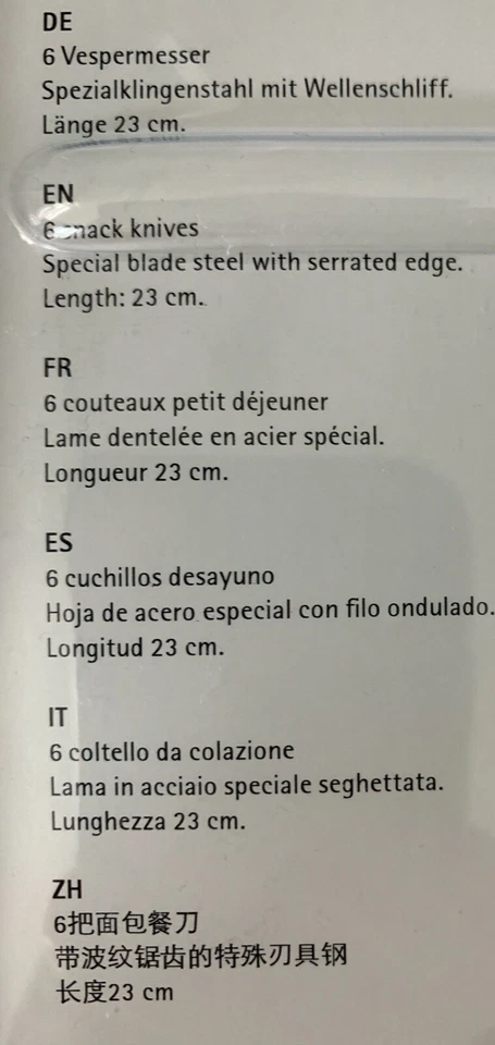 WMF Vespermesser-Set 6-teilig mit bunten Griffen Frühstücksmesser Brötchenmesser - Bild 2 von 2