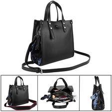 Women Medium Genuine Leather Satchel Shoulder Crossbody Bag Purse Tote Handbag