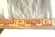 VINTAGE ADVERTISING FOOD LABELS PUREX ORANGE PEKOE TEA QUEBEC CANADA PAPER (1)