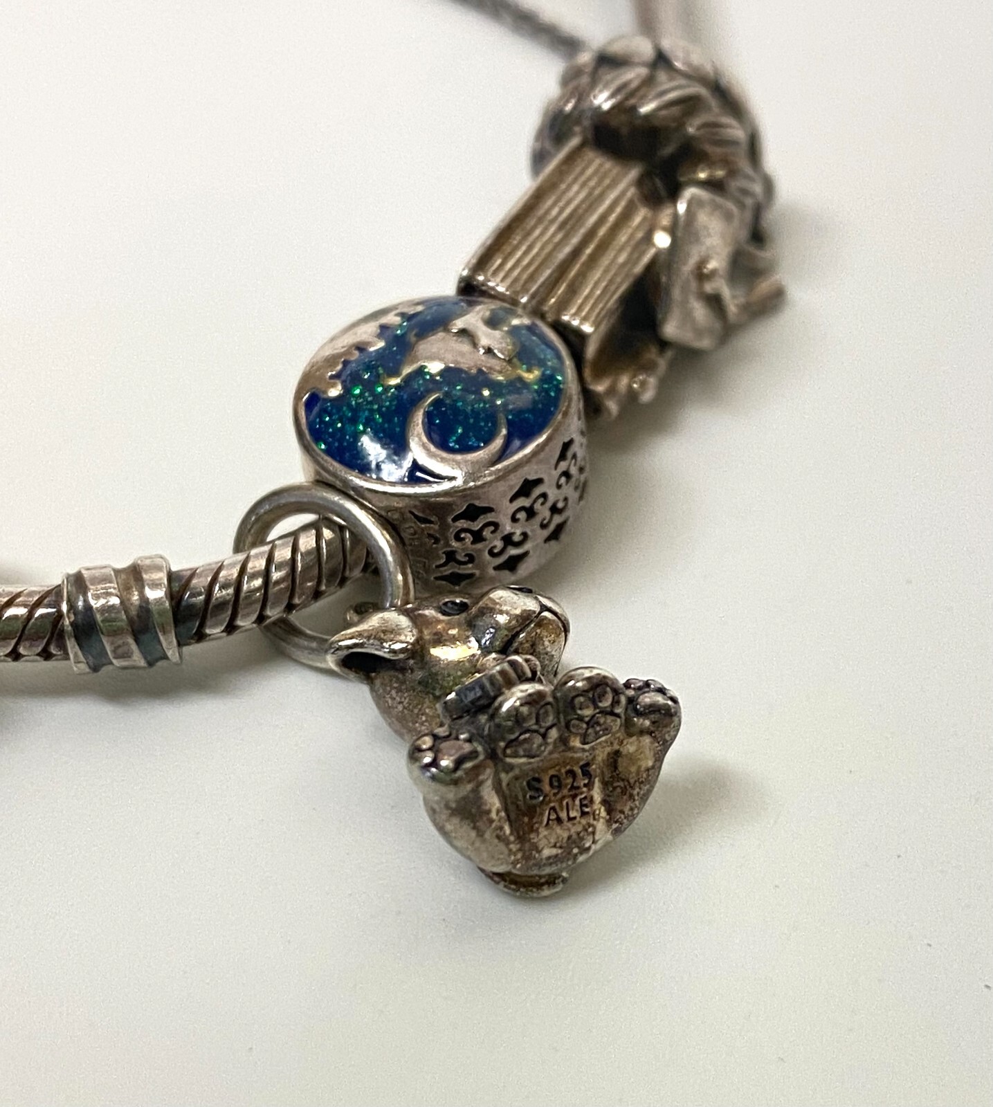 Pandora Solid Sterling Silver Multi-Charm Snake B… - image 8