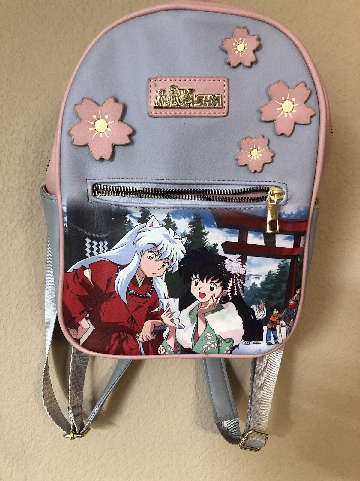 Inuyasha Mini Backpack Boy & Girl. Pink Shell Gem