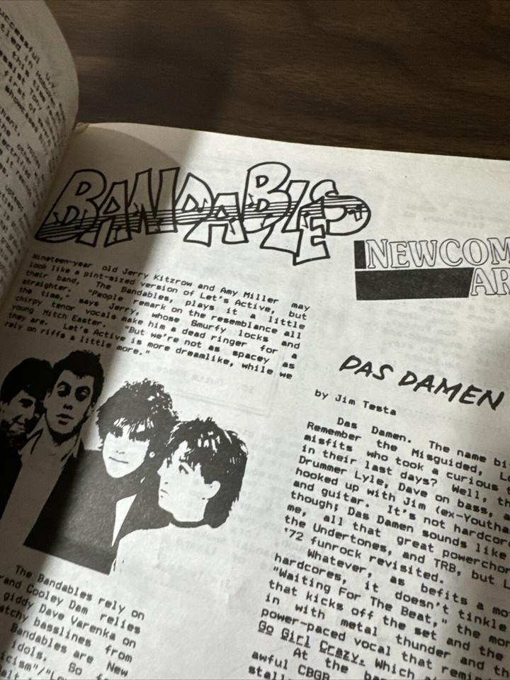 New Jersey Beat Power Pop Punk Garage Samhain DB’s Magazine Fanzine