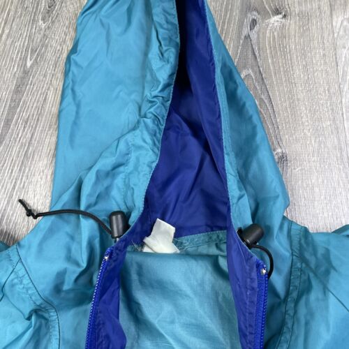 VTG White Sierra Teal Green Nylon Anorak Pullover Jacket Mens Size M Medium - Picture 12 of 22