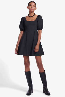 NWT Staud Laelia Flared Mini Dress Black 10 | eBay NWT Staud Laelia Flared Mini Dress Black 10 | eBay