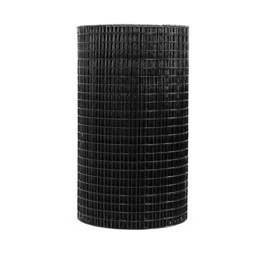 Cerca de alambre soldado de alambre de esgrima 6' x 50' calibre 16 recubierto de PVC con malla de 1"x1" negra - Imagen 3 de 4