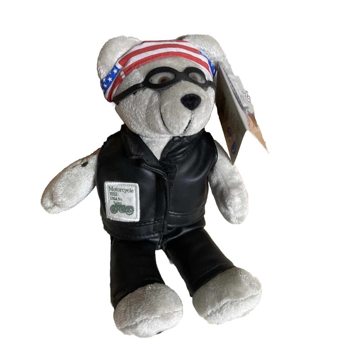 Timeless Toys 2003 USPS Plush Stuffed Biker Teddy Bear - 1913