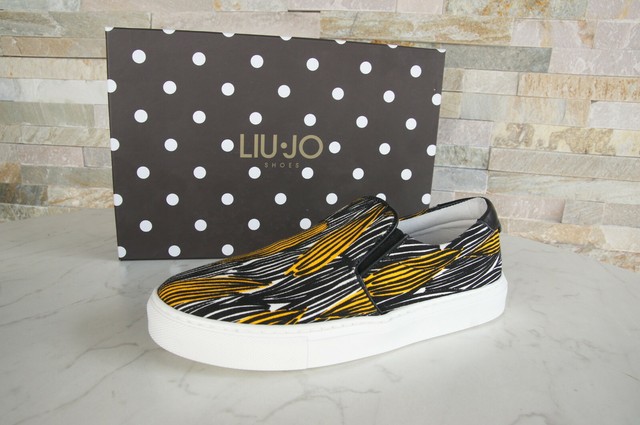 Zapatos mujer Liu Jo 39 UE Slip en negro amarillo lona Bt578-39 | Compra  online en eBay