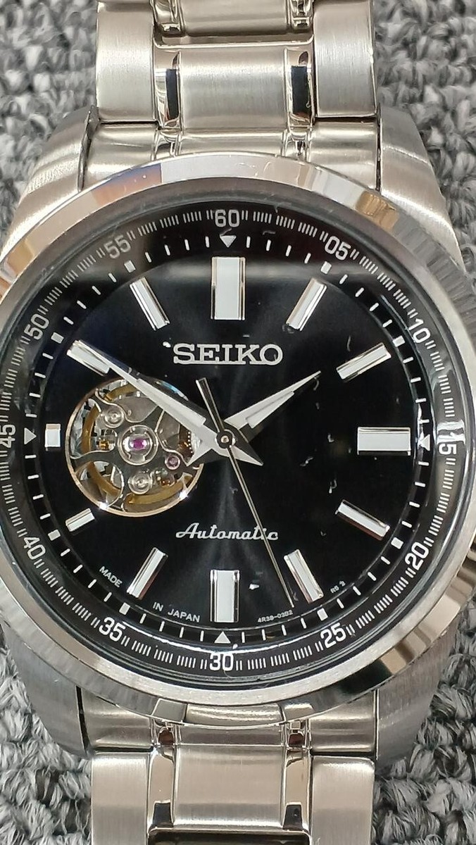 SEIKO 4R38-02A0 Automatic Men's watch Black Dial Analog