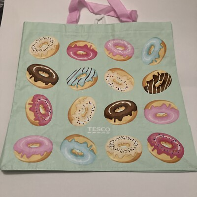 #ad #ad Tesco Doughnuts Tote Bag Donut Sprinkle Chocolate Blue Pink Cookie New $22.49