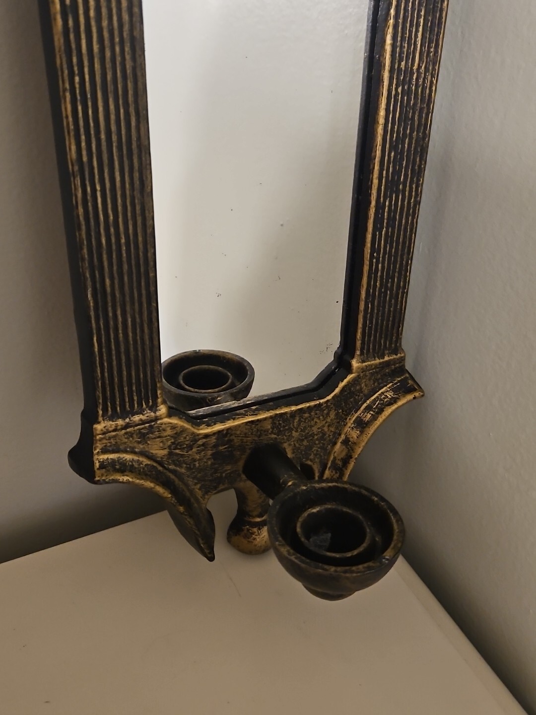 Vintage Delta Metal Eagle Mirror Wall Sconce Man Cave Military Room