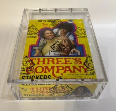 TITAN DISPLAY Acrylic Display Case Magnetic Lid FITS 1978 Topps Three's Company Wax Pack Box