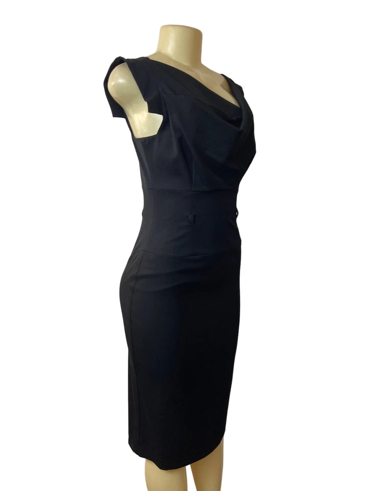 Черное женское черное платье-футляр Halo размер 4 (EUR 34) - НОВОЕ - Изображение 2 из 4