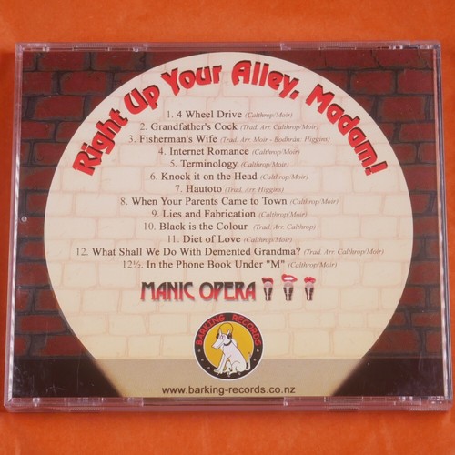 Manic Opera - Right Up Your Alley, Madam! Autographed. CD Music Comedy Album - Picture 2 of 5