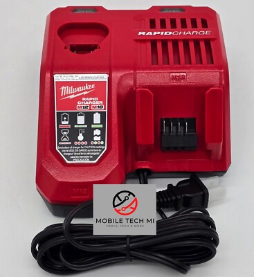 NEW Genuine Milwaukee RAPID 40% FASTER Charger 48-59-1808 M18 M12, 18V 12V, OEM