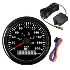 85mm Gps Black 200mph 300kmh Speedometer Odometer For Car Truck Marine Us Stock