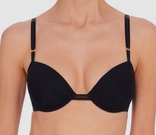  64 Natori Women's Black Solid Luminous Contour Underwire Demi Bra Size 30DD