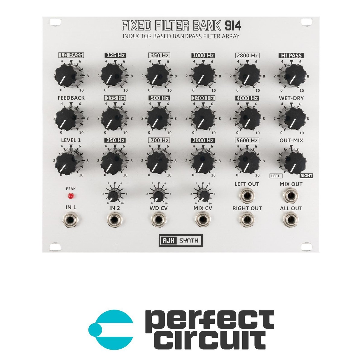 AJH Synth Fixed Filter Bank 914 (Silver) EURORACK - USED AJH Synth Fixed Filter Bank 914 (Silver) EURORACK - USED