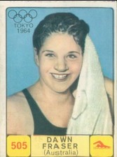PANINI 1968/69 OLYMPIC SPORTS CHAMPIONS FIGURE-dawn fraser- no.505-REC
