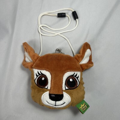 5'' Wild Republic Baby Deer Fawn Child Size Plush Clasp Change Purse