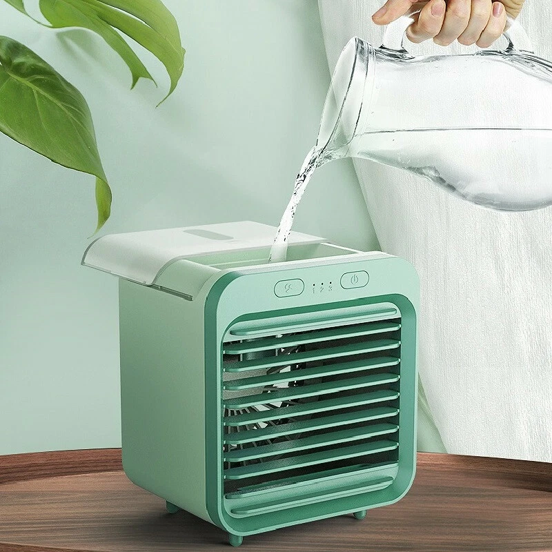Portable Mini USB Rechargeable Water cooled Air Conditioner Desktop Cooler Fan