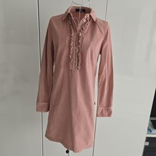 USED CUTE GUCCI PINK LONG-SLEEVED RUFFLE DRESS VERYGOOD