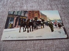 POSTCARD -- DALRYMPLE STREET & BALLANTRAE COACH, GIRVAN, AYRSHIRE