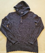 Michael Kors Small Hooded Navy Heather Sweater Soft Cotton Wool Soft Sports Luxe