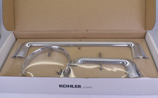 KOHLER 3 Piece Chrome Bathroom Set Towel Bar, Toilet Paper Holder, Towel Ring