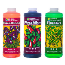 General Hydroponics Flora Serie: FloraMicro, FloraBloom, 1 Quart, weiß