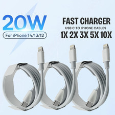 USB C To iPhone Cable For iPhone 14 13 12 11 Cord PD 20W Fast Charger Type C Lot