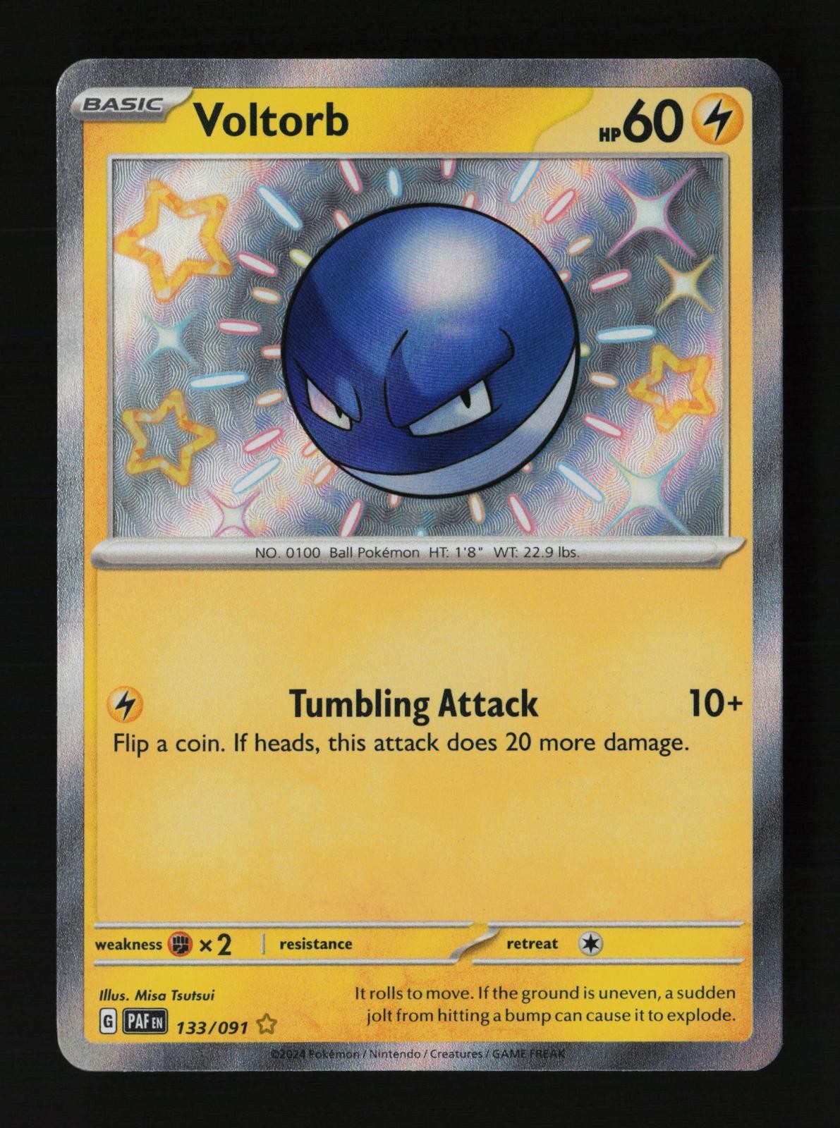 Voltorb 133/091 Shiny Rare Paldean Fates Pokemon Cards