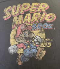 Large Black Super Mario Bros Since '85 T-Shirt Nintendo Official