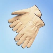 12 PAIR Durable Pigskin Leather Driving Construction Roping Welding Work Gloves