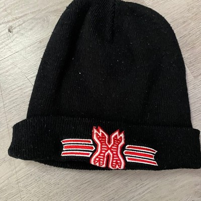 Alpha Industries Beanie Hat Unisex OS Black Embroidered Logo Knit Cuffed Cap
