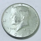1964 Kennedy Half Dollar - 90% Silver • Circulated US Coin #6482