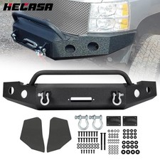 Front Bumper Steel For 2007-2013 Chevy Silverado 1500 Wwinch Plate Light Hole Front Bumper Steel For 2007-2013 Chevy Silverado 1500 Wwinch Plate Light Hole