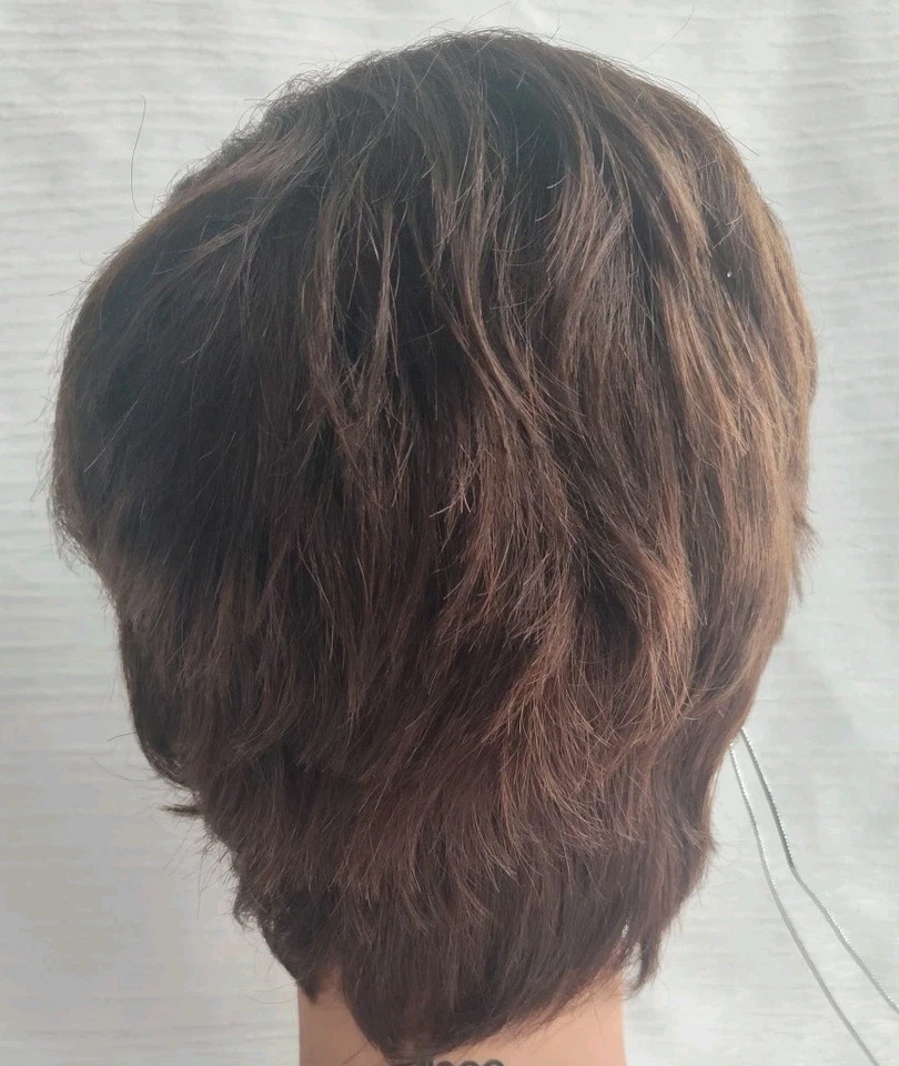 IT'S A CAP WEAVE PELUCA 100% CABELLO HUMANO HH Mon Ami Marrón Oscuro Nuevo con Etiquetas Disfraz de Belleza Foto 3 de 4