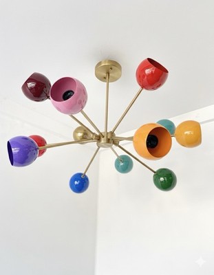 Mid Century Sputnik Kronleuchter Modern Stilnovo Design Italienische Leuchte