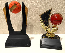Basketball Trophy Resin Basketball Moves - See video - Set of 2 Pre-Owned