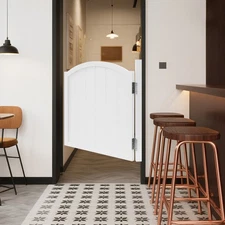 Wooden Partition Door Half-waist Close Partition Doors with Hinges for Entrance