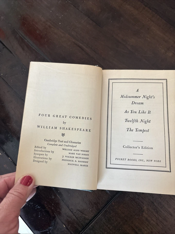 Shakespeare's FOUR GREAT COMEDIES, 1948, Pocket Books Collector's Edition - Image 4 of 4