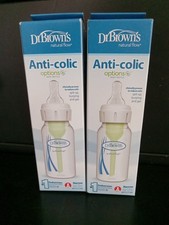 Dr. Brown's Anti-Colic Plastic Baby Bottle - 4 oz - 120ml Narrow set of 2 bottle