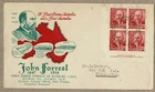 Australia 1949 WW Wide World Forrest FDC Cover Imprint Block 4